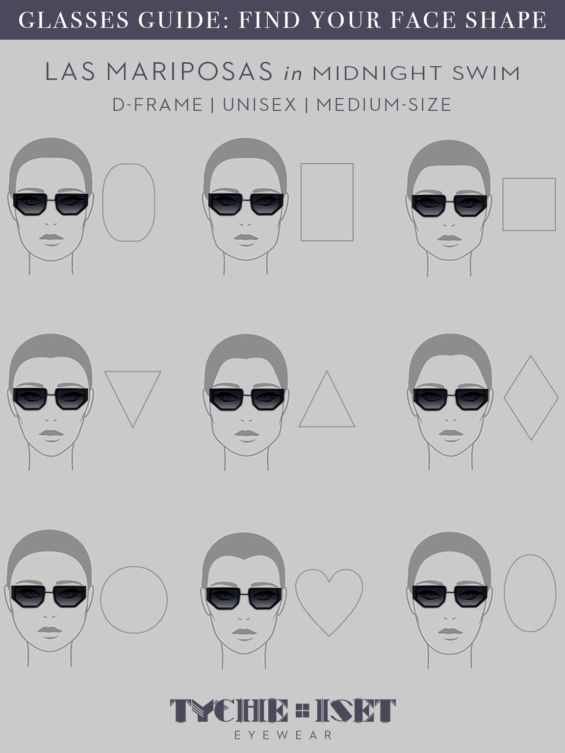 face shape guide, sunglasses face shape guide, black glasses, oversized sunglasses, woman-owned business, designer eyewear, luxury sunglasses, d-frame glasses, celebrity style