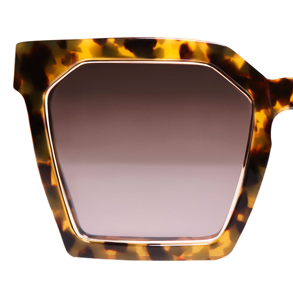 OVERSIZED TORTOISE BROWN SQUARE SUNGLASSES.