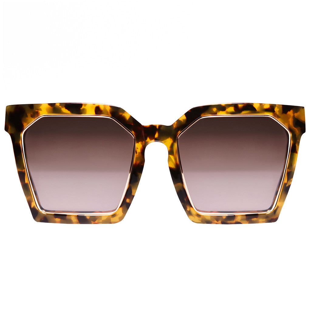 OVERSIZED TORTOISE BROWN SQUARE SUNGLASSES.