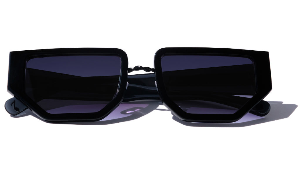 D-Frame eyewear, square frame sunglasses, BLACK FUTURISTIC MODERN UNISEX SUNGLASSES, MATTE BLACK METAL DETAILS. DARK BLUE LENS. ART DECO DESIGN, LIMITED EDITION. DESIGNER EYEWEAR, LUXURY SUNGLASSES. CELEBRITY SUNGLASSES. FEMALE ENTREPRENEUR. Sunglasses for Women, Sunglasses for Men, Unisex Sunglasses, mens sunglasses, womens sunglasses, glasses 