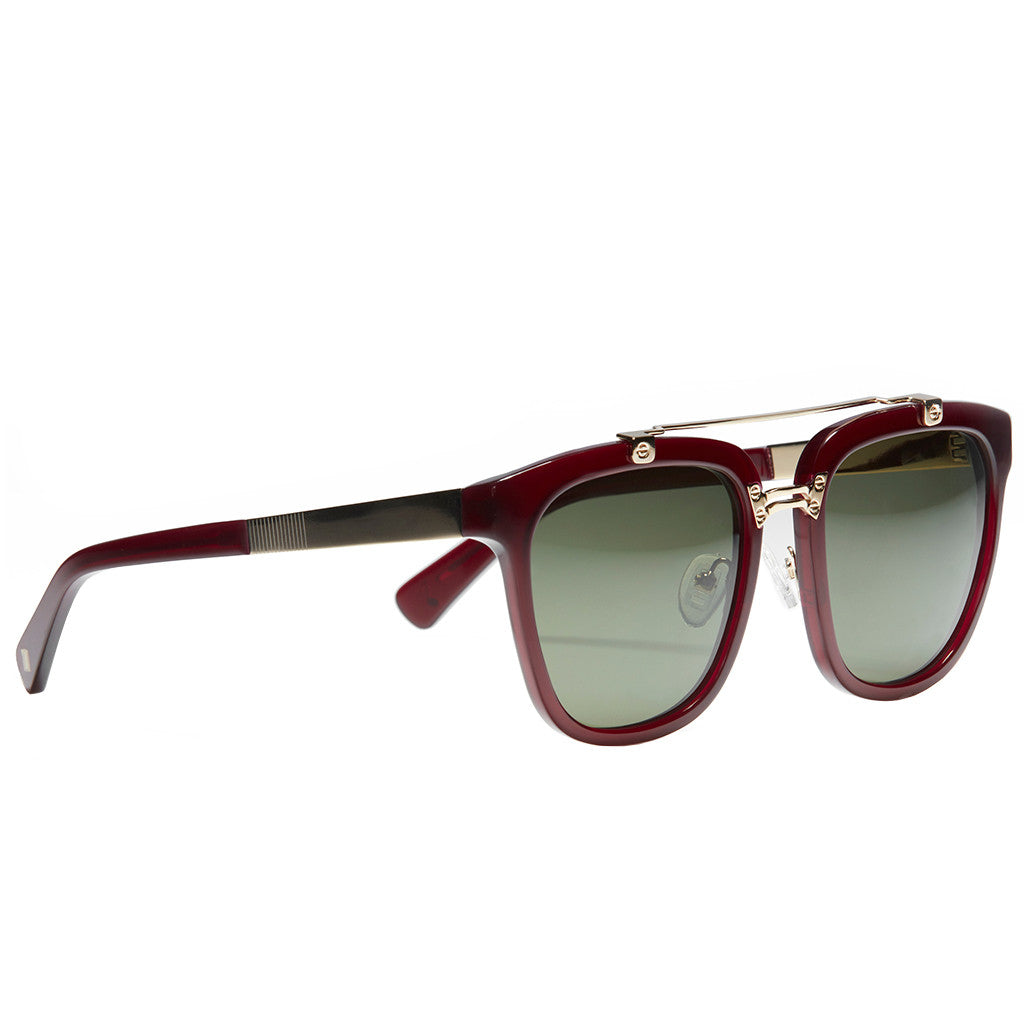 MAROON RED CLASSIC UNISEX ROUND SUNGLASSES, GOLD METAL DETAILS. OLIVE GREEN LENS. ART DECO DESIGN, LIMITED EDITION. DESIGNER EYEWEAR, LUXURY SUNGLASSES. CELEBRITY SUNGLASSES. FEMALE ENTREPRENEUR.